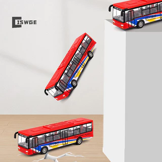 [Ciswge] Xe hợp kim Mô hình xe buýt 15Cm Diecast Xe kéo hai tầng Xe đồ chơi trẻ em Xe buýt đồ chơi ô tô cho bé trai bé gái Quà tặng sinh nhật [MỚI]