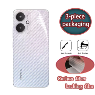 3 Miếng Bao Bì Matte Back Film Cho Xiaomi Redmi 13C 5G Redmi13C 13 C 2024 Vỏ Điện Thoại Sợi Carbon Bảo Vệ Màn Hình Trong Suốt Mềm Mại