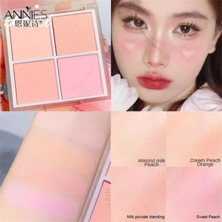 ♕ Xixi Má hồng bốn màu Go To The Sunset Series Vitality Girls Matte Rouge Peach Pink Orange Pigment Dễ tô màu Trang điểm mặt lâu trôi 4 kiểu dáng NỘI THẤT