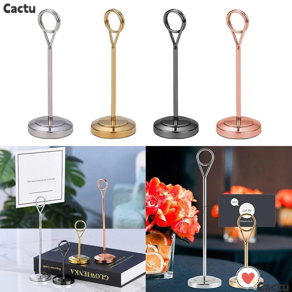 Kẹp ảnh CACTU, Kẹp ảnh ghi nhớ bưu thiếp bằng thép không gỉ Kẹp ghi chú, Quà tặng sinh viên chất lượng cao Trang trí máy tính để bàn Giá đỡ giấy tròn Đồ dùng dự tiệc