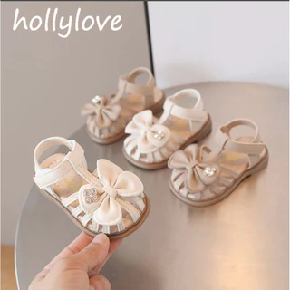 hollylove dép quai hậu bé gái, Sandal Bé Gái, dép tập đi, Dép xỏ ngón Kulomi, Sandal bé gái thoải mái, thời trang, thông thoáng 2024 NEW CXB2440F5T 15Z240411