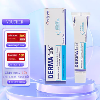 Derma Forte Gel 15g - Bản Advanced - Giúp Giảm Mụn Trứng Cá, Ẩn, Đầu Đen, Giảm Thâm