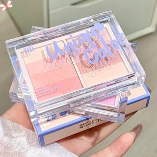 Xixi Đẹp Ringer Dập Nổi Blush Bảng Màu Hồng Taro Tím Blusher Mặt Trang Điểm Lấp Lánh Shimmer Trang Điểm Nổi Bật Bột YR