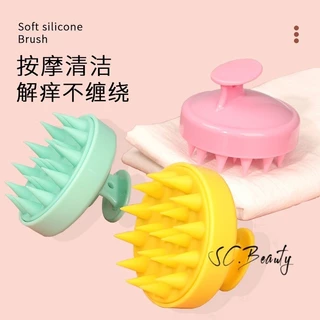 Massage Dầu Gội Bàn Chải Hiện Vật Dầu Gội Silicone Bàn Chải Làm Sạch Da Đầu Và Mềm Mại Lược Tắm Dụng Cụ Làm Tóc