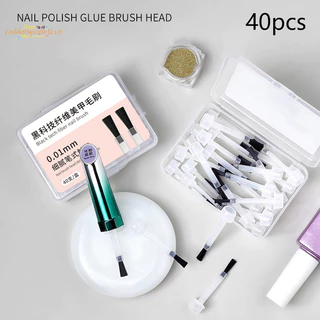 Goldens 40 Chiếc Sơn Móng Tay Thay Thế Bàn Chải Nhúng Chất Lỏng Applicator Bàn Chải Dụng Cụ Làm Móng Tay Gel Brushe Diy Beauty Nail Paing Tool VN