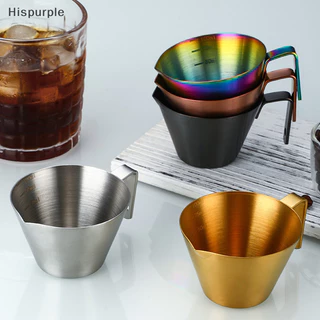 His 100ML Espresso Khai Thác Cốc Inox 304 Có Cân Dày Tinh Tế Ounce Cà Phê Nhà Bếp Cafe Phụ Kiện VN