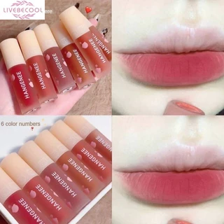 Hangenee Matte Lip Gloss Chống Nước Không Dính Môi Men Bùn Son Môi Trang Điểm Lâu Trôi Livebecool