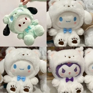 25cm Sanrio Cinnamoroll Dễ Thương Shapeshift Gấu Trắng Kuromi Pochacco Búp Bê Sang Trọng Đồ Chơi Quà Tặng