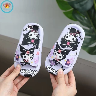 Xăng đan trẻ em Kuromi công chúa mùa hè tắm trong nhà chống trượt đế mềm Sanrio