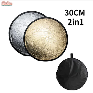 Cái mới 2 Trong 1 Tấm Phản Quang 30CM Vàng Tròn Bạc Di Động có Thể Gập Lại Đầy Ánh Sáng Mini Live Lighg Chụp Ảnh Lấp Đầy Dụng Cụ Ánh Sáng có sẵn