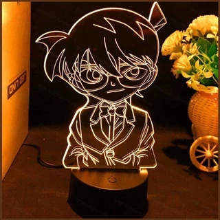 Thám Tử Lừng Danh Conan Đèn Ngủ Anime 3d Đèn Acrylic Từ Xa LED Sạc USB Hoạt Hình Chiếu Sáng Mouri Ran Trang Trí Nhà Quà Tặng