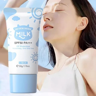 50g Kem chống nắng sữa Laikou Laikou 50 + Kem trang điểm cách ly Kem dưỡng ẩm dưỡng ẩm