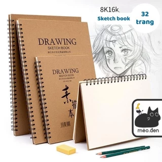 Sổ vẽ chì DRAWING Sketchbook mỏng 160gsm (vân mịn) - Hoạ cụ Hakuart