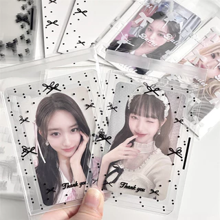 Bộ 50 Đen Ba Lê Niêm Phong Túi Trong Suốt Tay Thẻ Photocard Đóng Gói Túi Bảo Vệ Thẻ