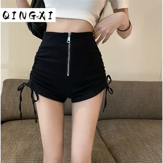 QINGXI quần short nữ quần đùi nữ jean Sôi động New Style Thoải mái High-quality A24L09N 18Z240501