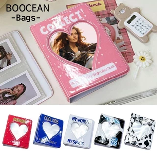 Hộp đựng thẻ ảnh BOOCEAN, Album ảnh trái tim tình yêu 64 túi, Hộp đựng ảnh PVC rỗng dành cho nữ