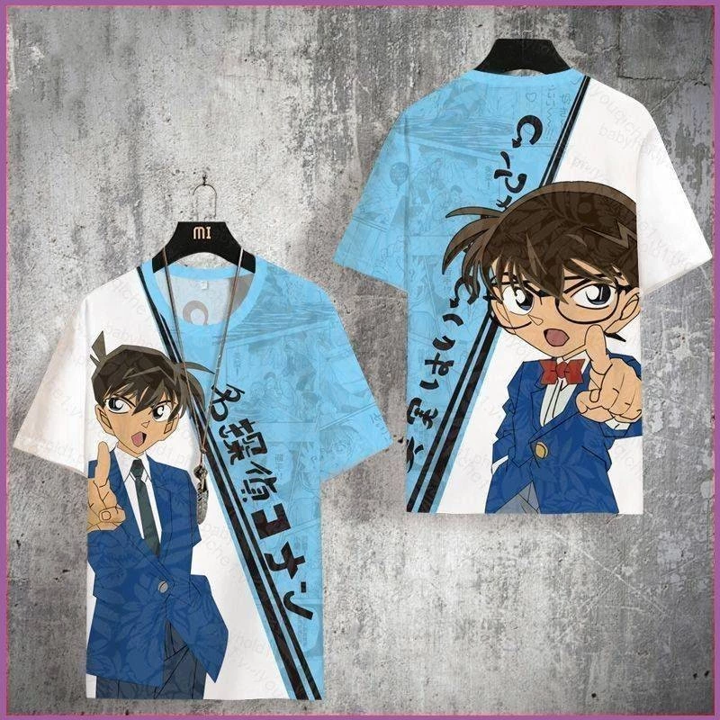 Thám Tử Lừng Danh Conan Áo Thun Anime Unisex Tee Cho Trẻ Em Người Lớn Cosplay 3D Áo Sơ Mi Mùa Hè Tay Ngắn Hàng Đầu Thường Ngày Plus Kích Thước