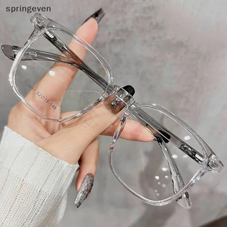 Springeven Thời Trang Nữ Kính Vuông Lớn Chống Ánh Sáng Xanh Kính Mắt Trong Suốt Siêu Nhẹ Unisex Kính Máy Tính Trong Suốt RFT