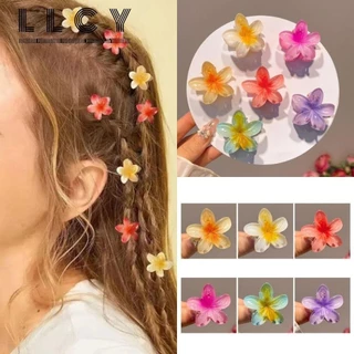 Llcy 1 Kẹp Tóc Plumeria, 4cm Đi Biển Kỳ Nghỉ Frangipani Bobby Pin, Nhựa Thời Trang Hoa Nhỏ Chuyển Màu Mùa Xuân Barrettes Nữ Bé Gái