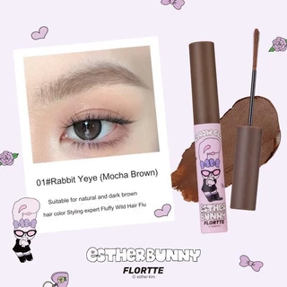 Mascara lông mày Flortte Esther Bunny tone màu tự nhiên, lâu trôi, chống nước