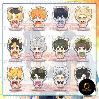 (3cm) Standee mini HAIKYUU!! ver TAI THÚ Vua Bóng Chuyền tượng chibi mica acrylic anime trang trí xinh xắn