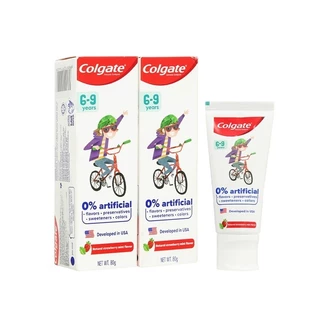 Bộ 2 Kem đánh răng Colgate Kid Free From cho trẻ em 6-9 tuổi không chất bảo quản 80g