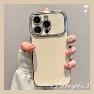 Tương Thích Cho iPhone 11 15 14 13 12 Pro Xs Max 7 8 6 Plus INS Cửa Sổ Tương Phản Đơn Giản Mạ Sang Trọng Vỏ Điện Thoại Kim Loại Màu Trơn Chống Sốc Mặt Sau Bảo Vệ