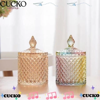 Cucko 300 / 600ML Kính Bảo Quản Đóng Hộp, Có Nắp Hộp Kẹo Gia Đình, Hàng Thủ Công Màu Pha Lê Suger Jar Hộ Gia Đình