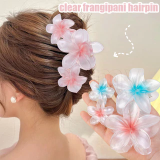 Kẹp Tóc Chuyển Màu Trong Suốt Frangipani - Mũ Hoa Hướng Dương Ngọt Ngào - Vuốt Tóc Lớn Bohemia - Hoa Lily Lấy Kẹp Tóc - Kẹp Tóc Kỳ Nghỉ Bên Biển