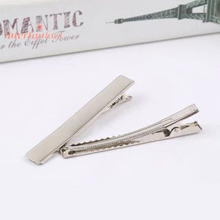 [Interfun] 50 Kẹp Tóc Cá Sấu Kim Loại Nơ Răng Barrette Kẹp Cá Sấu DIY Clip [Mới]