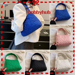 HobbyHob Tote Quilted , Túi xách có đệm Cotton dung tích lớn mềm mại, Túi xách nữ có hoa văn trái tim hợp thời trang