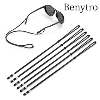 Benytro 6 Dây Đeo Kính, Dây Đeo Kính Mắt Màu Đen Chamois, Chống Trơn Trượt Có Thể Điều Chỉnh Dừng Trượt Kính Mát Dây Buộc Nam Nữ