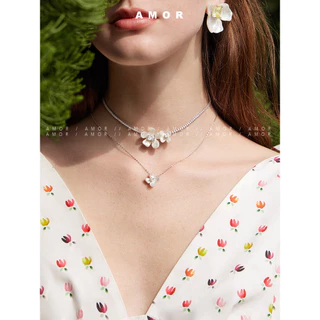 Vòng cổ kim cương hoa Vòng cổ Choker Girl