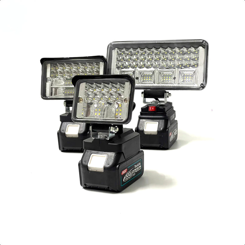 ✔✔✔Đèn pha led dùng pin công suất lớn,đèn tích điện Đèn pin led chiếu xa dùng chân pin Makita