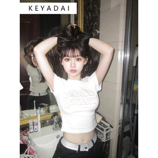 KEYADAI áo phông áo thun nữ croptop baby tee phổ biến Popular Stylish Trendy WCS24300ZJ 21Z240520