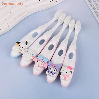 [Permanenty] Bàn chải đánh răng mềm Sanrio Hello Kitty MyMelody Cinnamoroll Bàn chải chăm sóc răng miệng cho trẻ em Bàn chải mềm làm sạch sâu di động