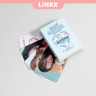 Linxx 50 Chiếc BABYMONSTER Thẻ Laser Holographic Kpop Photocards Dòng Bưu Thiếp