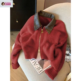 Áo Khoác cardigan Dài Tay Dáng Rộng Màu Sắc Đơn Giản Phong Cách Hàn Quốc