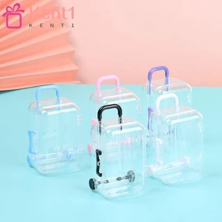 Kent1 Mini Vali Trunk Doll Túi Xách Nhựa Đáng Yêu Ly Hợp Nhỏ