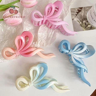 🍒🍒Cherrykoko 2024 Phong Cách Mới Chuyển Màu Nơ Streamer Lấy Kẹp Rỗng Ngọt Ngào Cô Gái Thoáng Mát Kẹp Tóc Nhỏ Tươi Tóc Cá Mập Kẹp