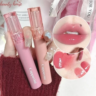 Juice Grape Red Lip Gloss - Son bóng nhẹ nước - Son môi dạng lỏng màu hồng đào - Chống thấm nước và lâu trôi - Trang điểm son môi nữ - Gương trong suốt Jelly Lip Glaze