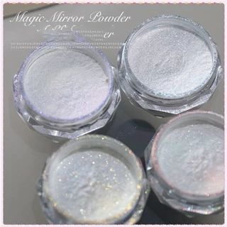 Nail Art Ánh trăng Magic Mirror Powder Hailey Cùng Bạc Ngọc trai siêu sáng Long lanh Bột Aurora Trang trí móng tay Công cụ làm móng tay cho cửa hàng làm móng 8 thiết kế TOGO