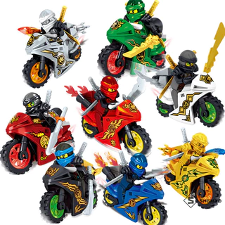 Shgmyd > 8Stk Ninjago Bộ Xe Máy Minifigures Ninja Mini Nhân Vật Khối Đồ Chơi Phù Hợp Với Lego Mới