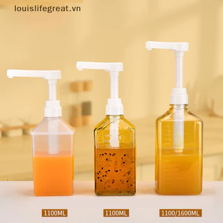 Louislifegreat 1100ml Máy phân phối xi-rô cà phê Đa chức năng Nước sốt mật ong Chai cà chua W / Bơm Mới