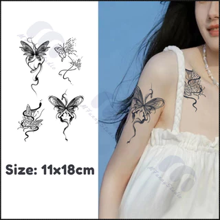 【MF Magic Tattoo】Hình Xăm Tạm Thời Kết Hợp Hình Bướm Kéo Dài Đến 15 Ngày