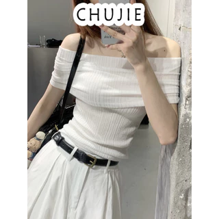 CHUJIE áo phông áo thun nữ croptop baby tee Thể thao Fashion Dễ thương Trendy A29J284 17Z240426