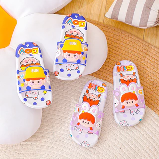 Dép mùa hè cho bé trai bé gái hoạt hình dễ thương cao su mềm nhẹ chống trơn trượt size 3-8 tuổi