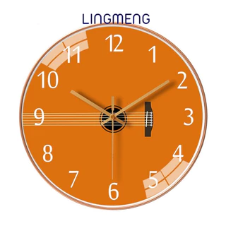 Đồng hồ treo tường LINGMENG Nafenai thiết kế hình tròn 8 inch và 20 cm, trang trí phòng khách tùy chọn GM2450B9T