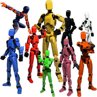 Đồ chơi 3D đa khớp robot di động may mắn 13 nhân vật hành động đồ chơi giáo dục quà tặng trò chơi trẻ em