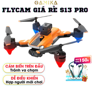 Flycam máy bay điều khiển từ xa S13 pro, cảm ứng va chạm, flycam giá rẻ mini camera kép HD